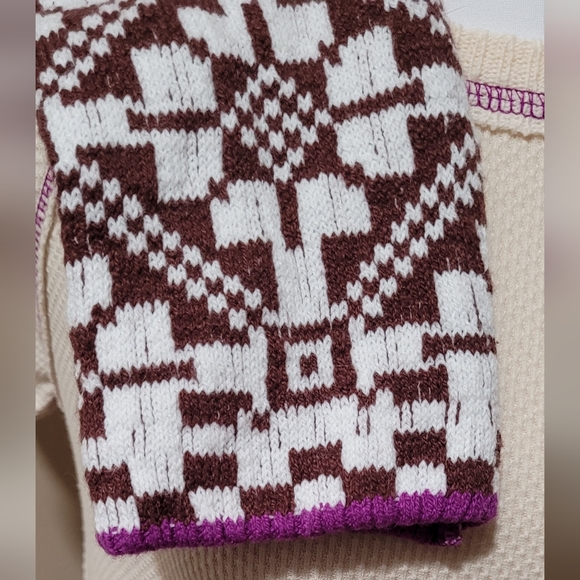 Free People Thermal Sweater Crochet Long Sleeve - Picture 7 of 11